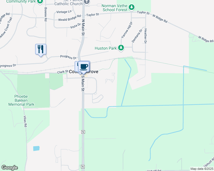 map of restaurants, bars, coffee shops, grocery stores, and more near 139 East Reynolds Street in Cottage Grove
