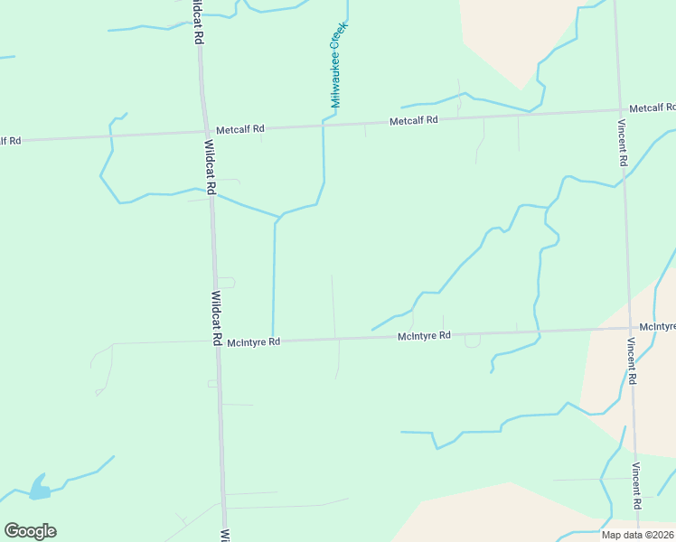 map of restaurants, bars, coffee shops, grocery stores, and more near 5832 McIntyre Road in North Street