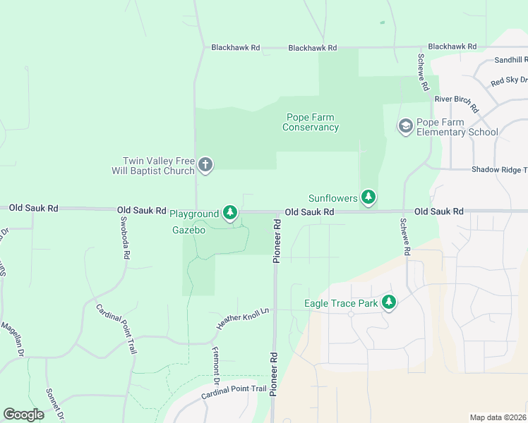 map of restaurants, bars, coffee shops, grocery stores, and more near 7451 Old Sauk Road in Verona