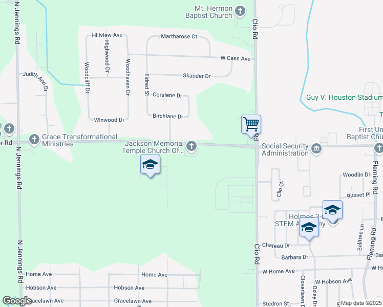 map of restaurants, bars, coffee shops, grocery stores, and more near 3155 West Carpenter Road in Flint