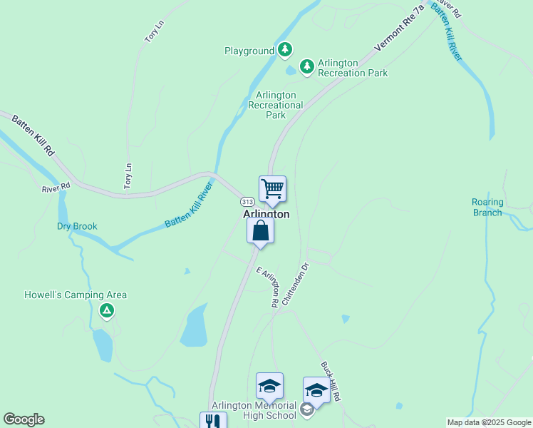 map of restaurants, bars, coffee shops, grocery stores, and more near in Arlington