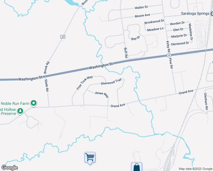 map of restaurants, bars, coffee shops, grocery stores, and more near 32 Sherwood Trail in Saratoga Springs