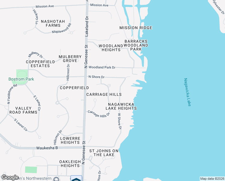 map of restaurants, bars, coffee shops, grocery stores, and more near 2130 Old Lantern Circle in Delafield