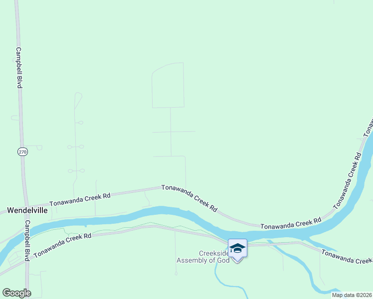map of restaurants, bars, coffee shops, grocery stores, and more near 7277 Pendale Drive in North Tonawanda