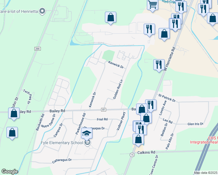 map of restaurants, bars, coffee shops, grocery stores, and more near 20 Timothy Court in Rochester