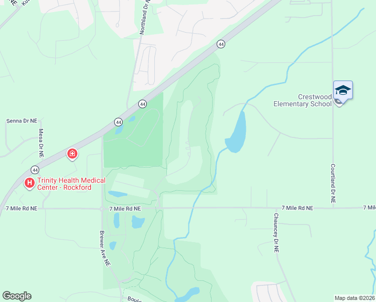 map of restaurants, bars, coffee shops, grocery stores, and more near in Plainfield charter Township