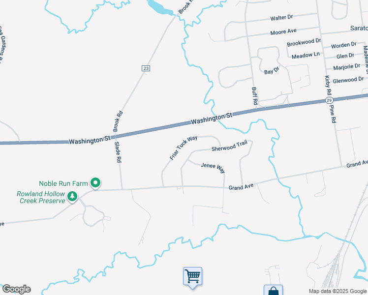map of restaurants, bars, coffee shops, grocery stores, and more near 19 Friar Tuck Way in Saratoga Springs