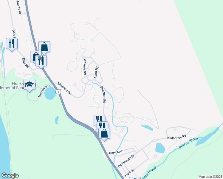 map of restaurants, bars, coffee shops, grocery stores, and more near 8 Trent Road in Hooksett