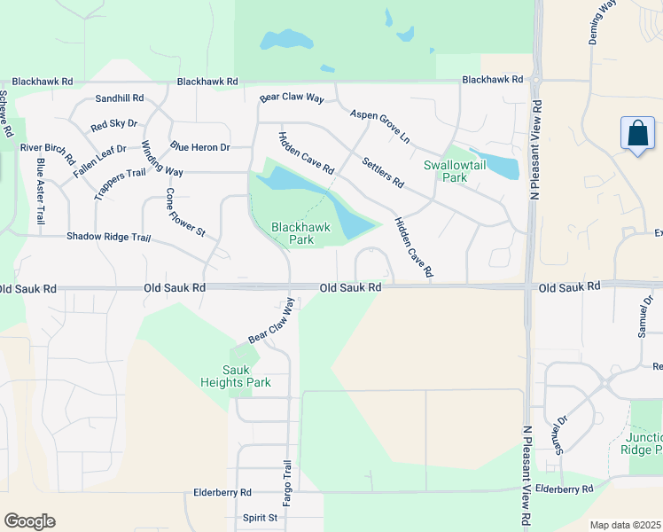 map of restaurants, bars, coffee shops, grocery stores, and more near 9340 Old Sauk Road in Middleton