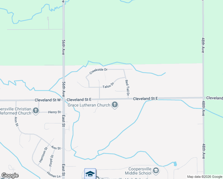 map of restaurants, bars, coffee shops, grocery stores, and more near 244 Talon Drive in Coopersville