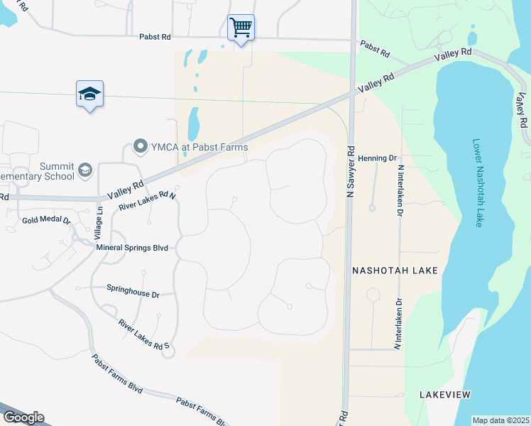 map of restaurants, bars, coffee shops, grocery stores, and more near 3006 Mendota Drive in Oconomowoc