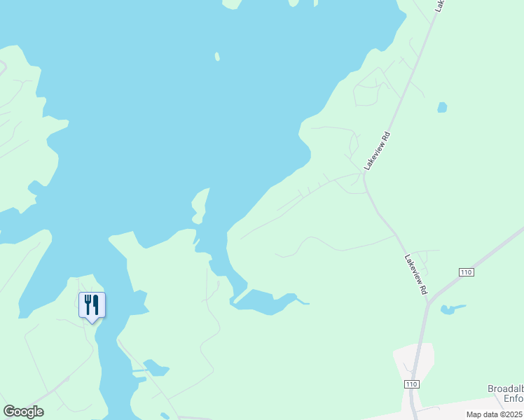 map of restaurants, bars, coffee shops, grocery stores, and more near 180 Shady Bay Lane in Broadalbin