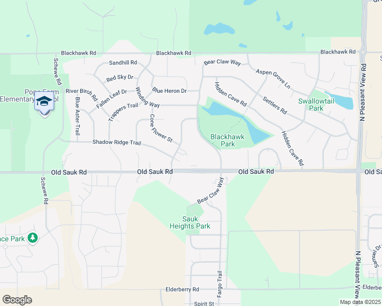 map of restaurants, bars, coffee shops, grocery stores, and more near 732 Bear Claw Way in Madison