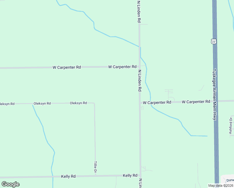 map of restaurants, bars, coffee shops, grocery stores, and more near 5067 West Carpenter Road in Flint