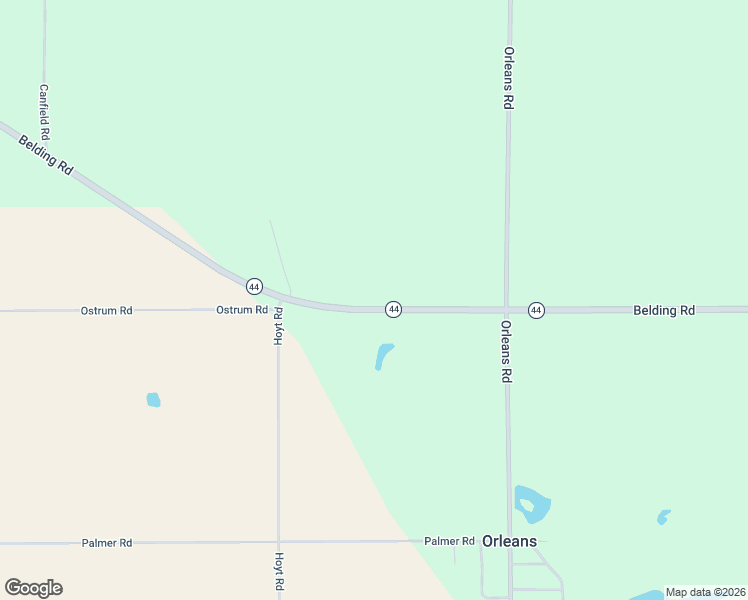 map of restaurants, bars, coffee shops, grocery stores, and more near 3183 Belding Road in Orleans