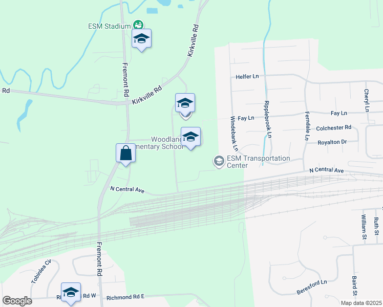 map of restaurants, bars, coffee shops, grocery stores, and more near 6316 Fremont Road in East Syracuse