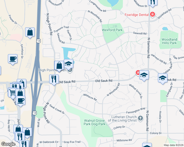 map of restaurants, bars, coffee shops, grocery stores, and more near in Madison