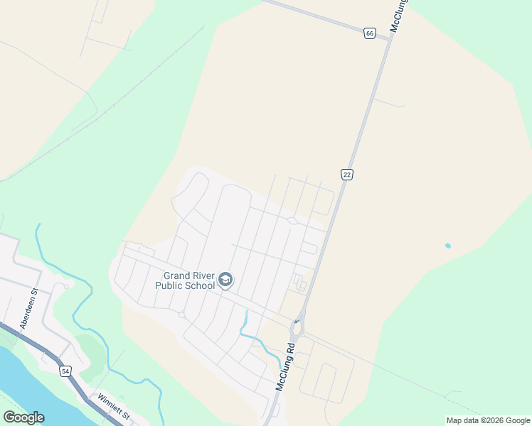 map of restaurants, bars, coffee shops, grocery stores, and more near 84 Rainbow Drive in Haldimand County