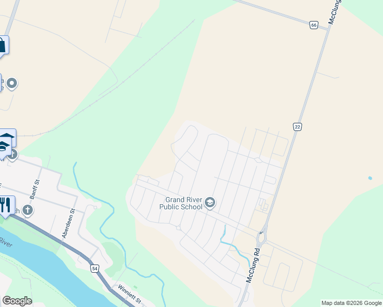 map of restaurants, bars, coffee shops, grocery stores, and more near 10 Owl Lane in Haldimand County