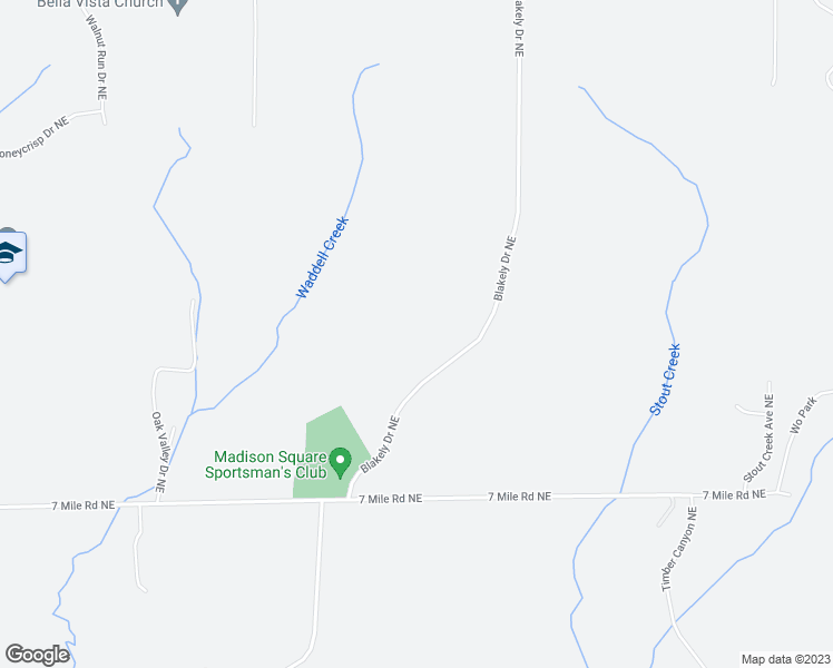 map of restaurants, bars, coffee shops, grocery stores, and more near 6247 Blakely Drive Northeast in Rockford