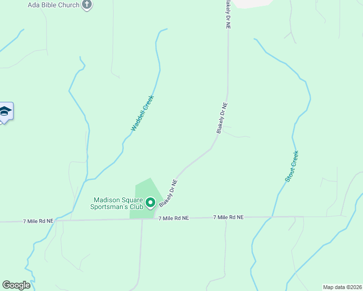 map of restaurants, bars, coffee shops, grocery stores, and more near 6247 Blakely Drive Northeast in Rockford