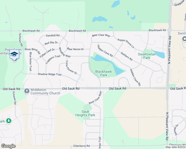 map of restaurants, bars, coffee shops, grocery stores, and more near 732-742 Bear Claw Way in Madison