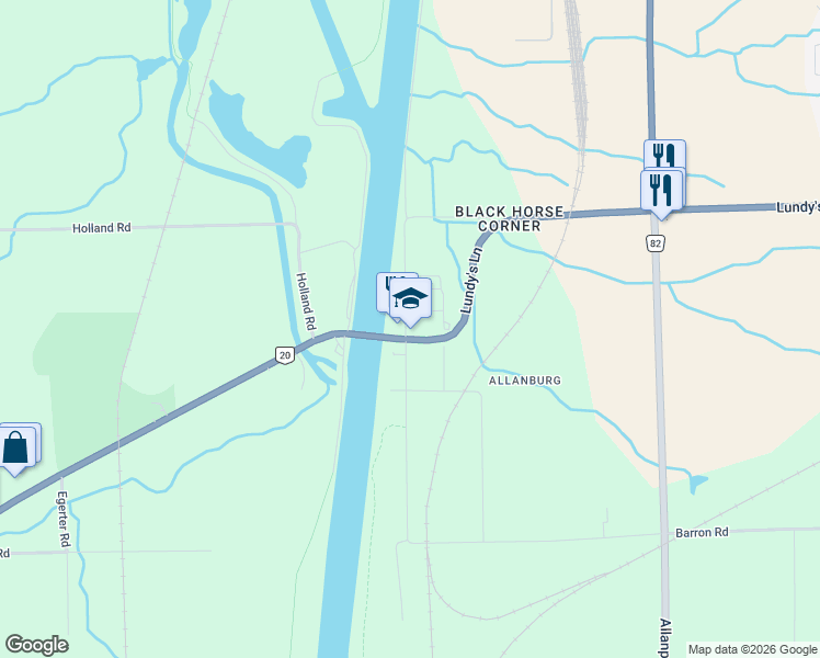 map of restaurants, bars, coffee shops, grocery stores, and more near 2331 Centre Street in Thorold