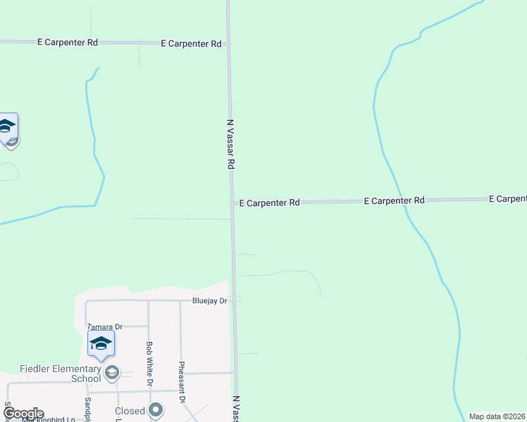 map of restaurants, bars, coffee shops, grocery stores, and more near 7050 East Carpenter Road in Davison