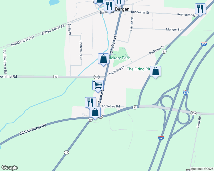 map of restaurants, bars, coffee shops, grocery stores, and more near 67 South Lake Avenue in Bergen
