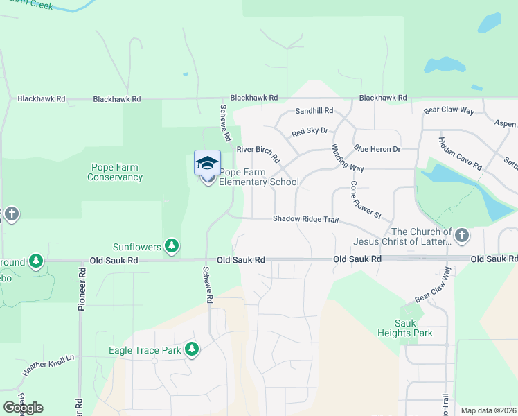 map of restaurants, bars, coffee shops, grocery stores, and more near 805 Blue Aster Trail in Middleton