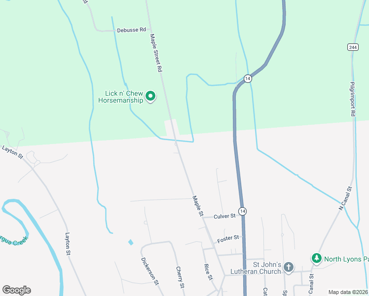 map of restaurants, bars, coffee shops, grocery stores, and more near 117 Maple Street in Lyons