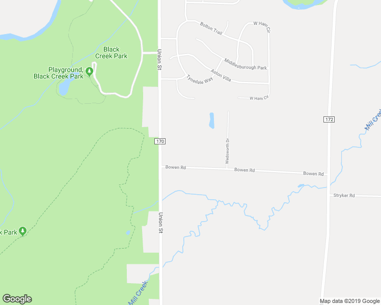 map of restaurants, bars, coffee shops, grocery stores, and more near 132 Bowen Road in Churchville