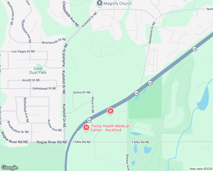 map of restaurants, bars, coffee shops, grocery stores, and more near 6247 Northland Drive Northeast in Rockford