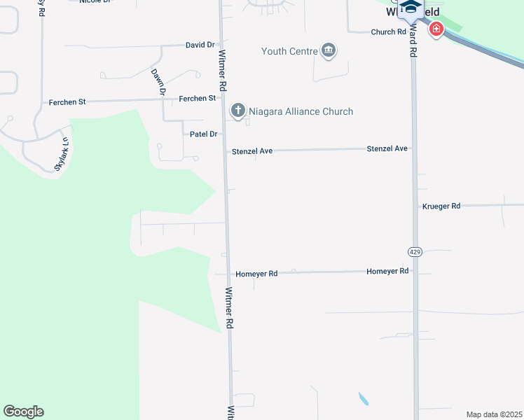 map of restaurants, bars, coffee shops, grocery stores, and more near 7121 Witmer Road in North Tonawanda
