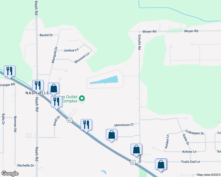 map of restaurants, bars, coffee shops, grocery stores, and more near Ashwood Drive in North Tonawanda