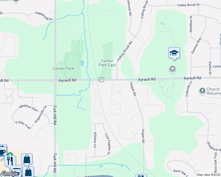map of restaurants, bars, coffee shops, grocery stores, and more near 17 Willowick Drive in Fairport