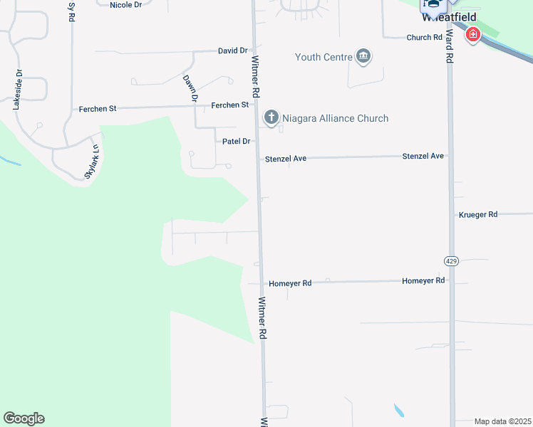 map of restaurants, bars, coffee shops, grocery stores, and more near 7121 Witmer Road in North Tonawanda