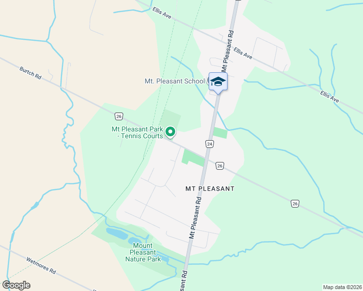 map of restaurants, bars, coffee shops, grocery stores, and more near 545 Regional Road 26 in Brant