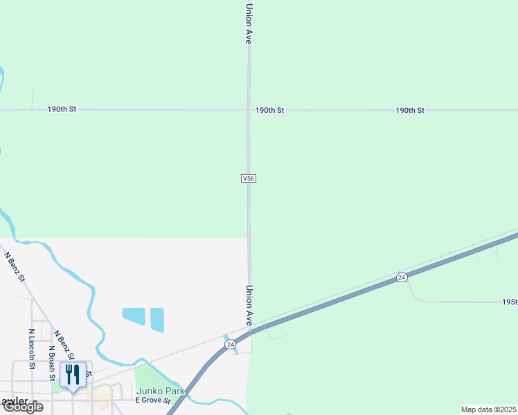 map of restaurants, bars, coffee shops, grocery stores, and more near 1930 Union Avenue in Lawler