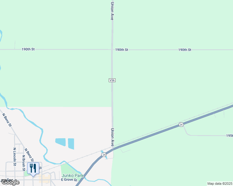 map of restaurants, bars, coffee shops, grocery stores, and more near 1930 Union Avenue in Lawler