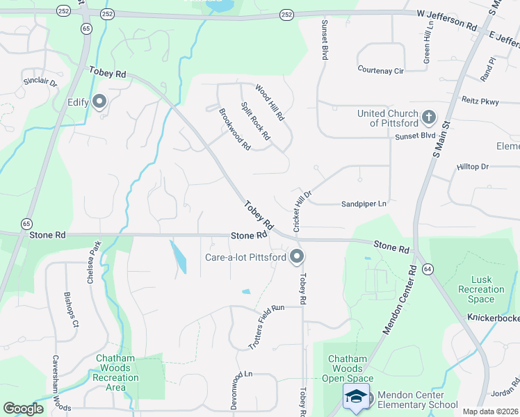 map of restaurants, bars, coffee shops, grocery stores, and more near 160 Tobey Road in Pittsford
