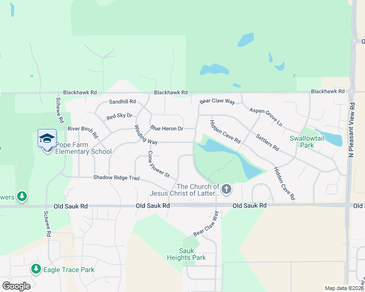 map of restaurants, bars, coffee shops, grocery stores, and more near 906 Winding Way in Middleton