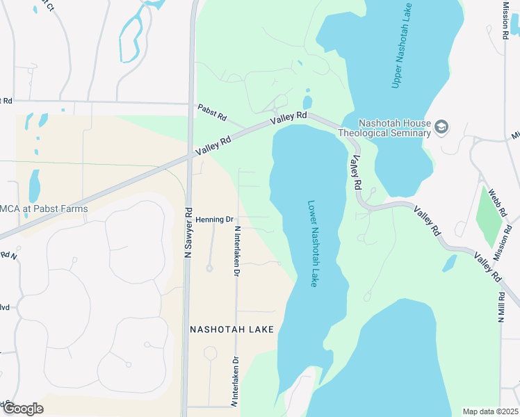 map of restaurants, bars, coffee shops, grocery stores, and more near 3232 North Interlaken Drive in Oconomowoc