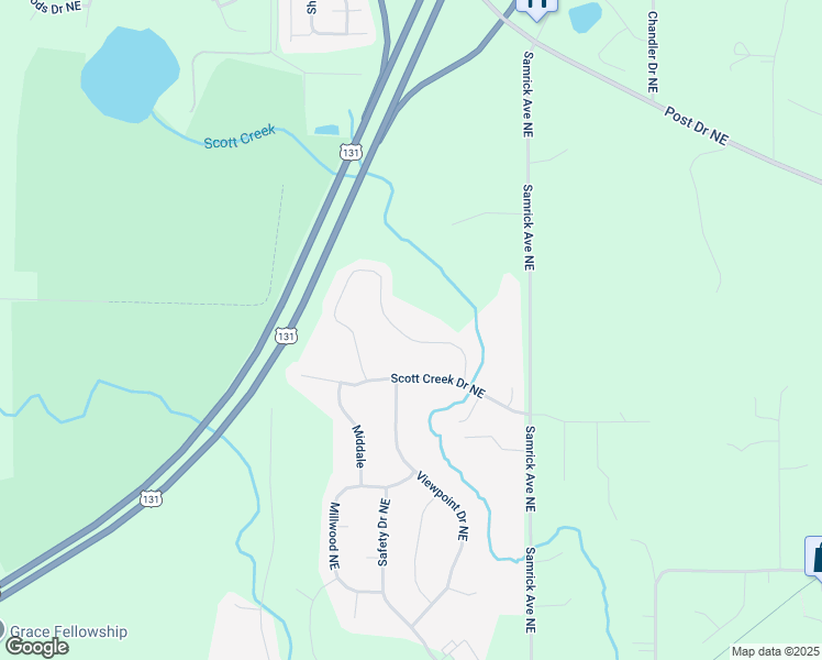 map of restaurants, bars, coffee shops, grocery stores, and more near 6350 Bentley Drive Northeast in Kent County