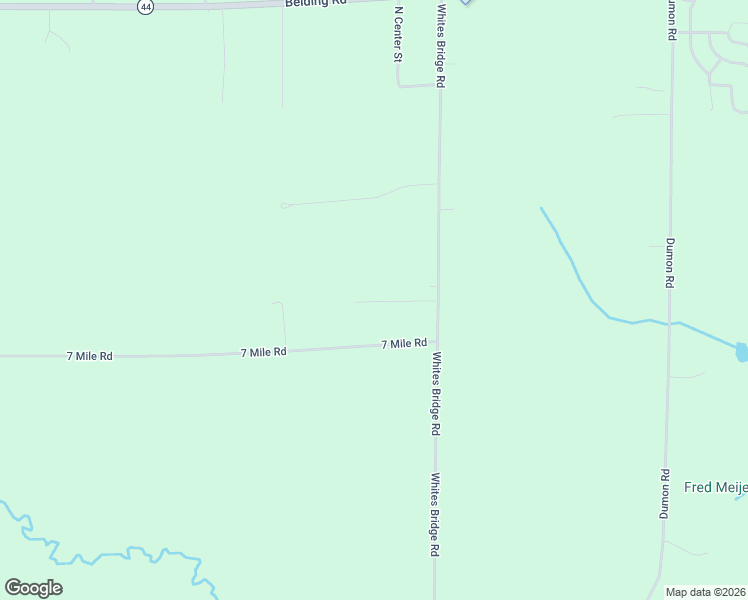 map of restaurants, bars, coffee shops, grocery stores, and more near 9728 7 Mile Road in Belding