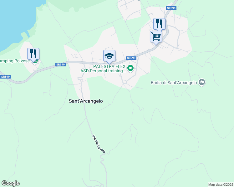 map of restaurants, bars, coffee shops, grocery stores, and more near 4 Via Cenaioli in Sant'Arcangelo