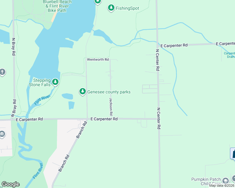 map of restaurants, bars, coffee shops, grocery stores, and more near 5080 Jackson Road in Flint