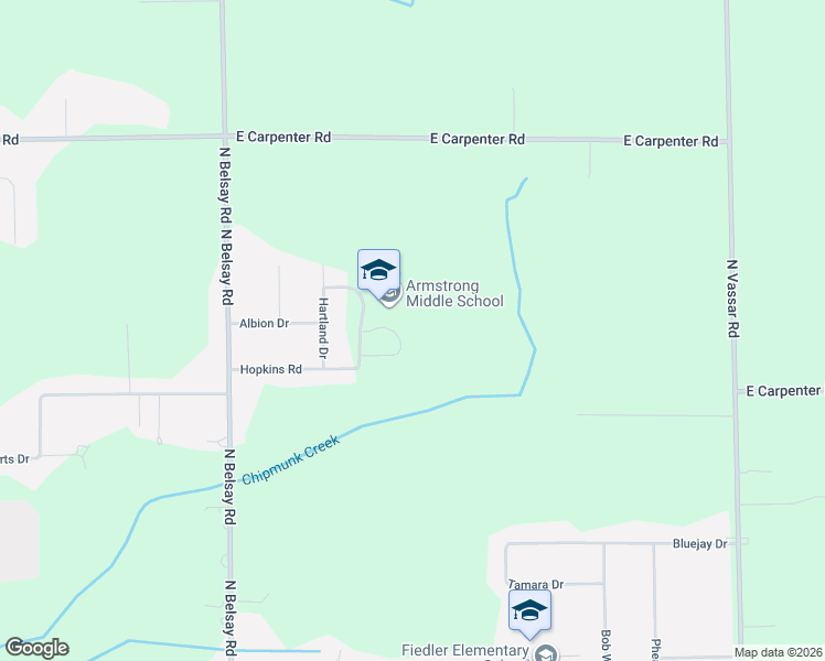 map of restaurants, bars, coffee shops, grocery stores, and more near 6161 Hopkins Rd in Flint