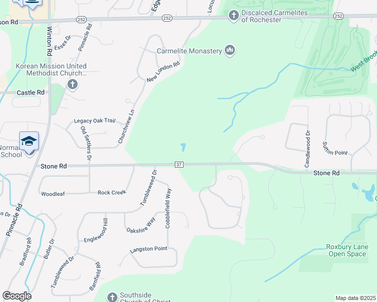map of restaurants, bars, coffee shops, grocery stores, and more near 400-406 Stone Rd in Pittsford