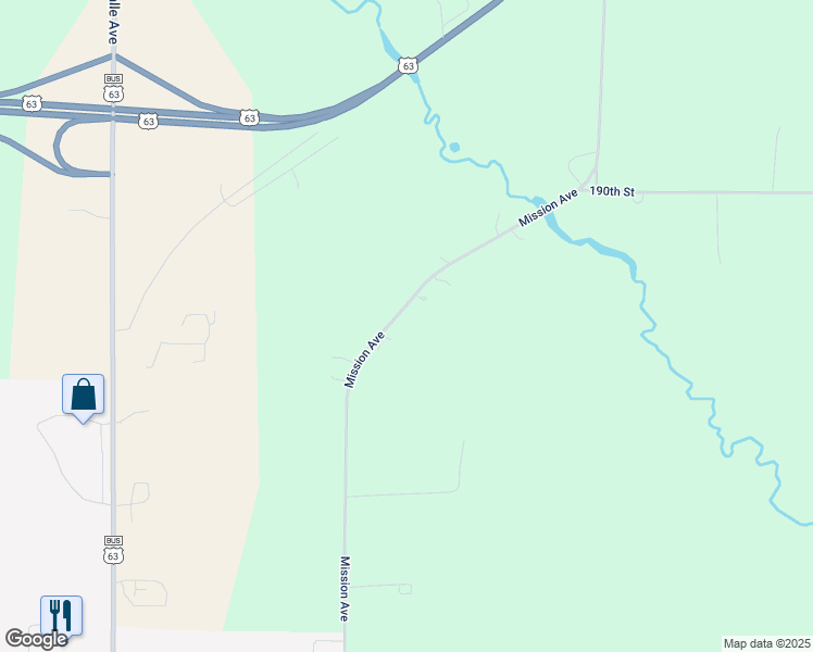 map of restaurants, bars, coffee shops, grocery stores, and more near 1930 Mission Avenue in New Hampton